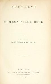 Cover of: Southey's Common-place book