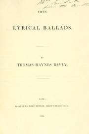 Cover of: Fifty lyrical ballads.