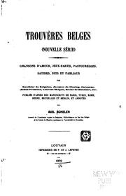 Cover of: Trouvères belges (nouvelle série) by Auguste Scheler