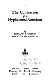 Cover of: The confession of a hyphenated American