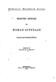 Cover of: Selected articles on woman suffrage by Edith M. Phelps