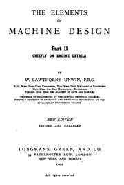 Cover of: The elements of machine design.