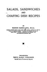 Cover of: Salads, sandwiches and chafing dish recipes