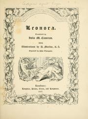 Cover of: Leonora. by Gottfried August Bürger