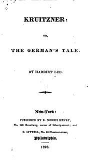 Cover of: Kruitzner: or, The German's tale.