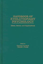 Cover of: Handbook of Evolutionary Psychology: Ideas, Issues, and Applications