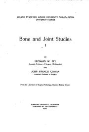 Cover of: Bone and joint studies