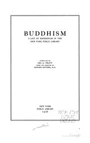 Cover of: Buddhism: a list of references in the New York public library.