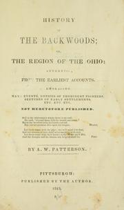Cover of: History of the backwoods, or, The region of the Ohio