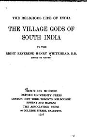 Cover of: The village gods of south India by Henry Whitehead
