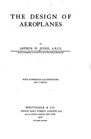 Cover of: The design of aeroplanes