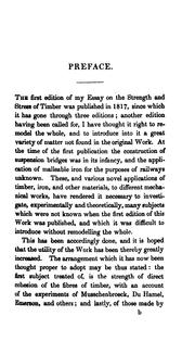 Cover of: A treatise on the strength of timber, cast iron, malleable iron, and other materials: with rules for application in architecture, construction of suspension bridges, railways, etc., with an appendix on the power of locomotive engines, and the effect of inclined planes and gradients. With seven plates.