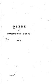 Cover of: Opere di Torquato Tasso.