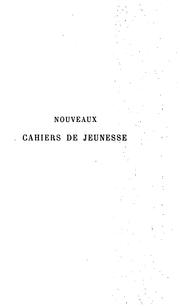 Cover of: Nouveaux cahiers de jeunesse. by Ernest Renan