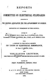 Cover of: Reports of the committee on electrical standards appointed by the British association for the advancement of science