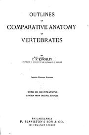 Cover of: Outlines of comparative anatomy of vertebrates