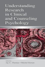 Cover of: Understanding Research in Clinical and Counseling Psychology