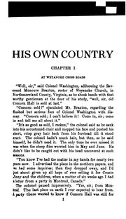 Cover of: His own country