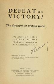 Cover of: Defeat or victory?: The strength of Britain book