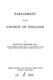 Cover of: Parliament and the Church of England
