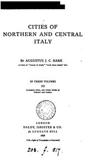 Cover of: Cities of northern and central Italy