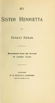 Cover of: My sister Henrietta by Ernest Renan