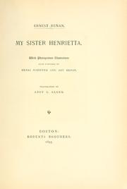 Cover of: My sister Henrietta