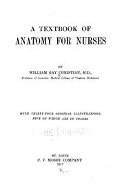 Cover of: A textbook of anatomy for nurses