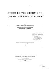 Cover of: Guide to the study and use of reference books