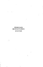 Cover of: Persian miniatures. by H.G. Dwight