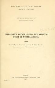 Cover of: Verrazano's voyage along the Atlantic coast of North America, 1524.
