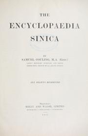 Cover of: The encyclopaedia sinica by Couling, Samuel
