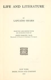 Cover of: Life and literature by Lafcadio Hearn