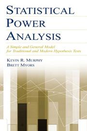 Statistical power analysis : a simple and general model for traditional and modern hypothesis tests