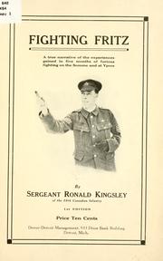 Cover of: Fighting Fritz by Ronald Kingsley