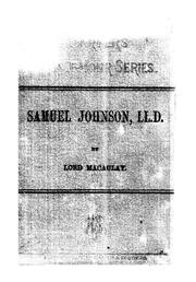 Cover of: Samuel Johnson, LL. D.