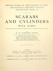 Cover of: Scarabs and cylinders with names: illustrated by the Egyptian collection in University College, London
