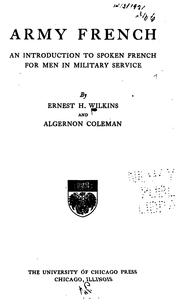 Cover of: Army French