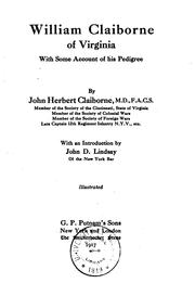 William Claiborne of Virginia by Claiborne, John Herbert