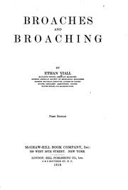 Cover of: Broaches and broaching