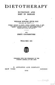 Cover of: Dietotherapy by William Edward Fitch