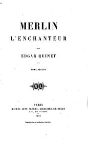 Cover of: Merlin, l'enchanteur