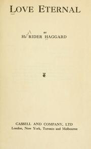 Love Eternal by H. Rider Haggard