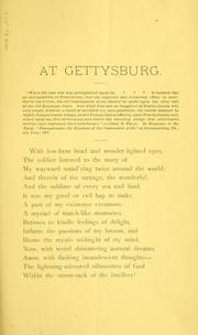 Cover of: At Gettysburg: a poem