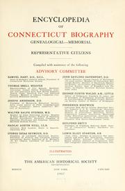 Cover of: Encyclopedia of Connecticut biography: genealogical-memorial; representative citizens