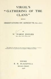 Cover of: Virgil's "Gathering of the clans,": being observations on Aeneid VII. 601-817
