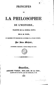 Cover of: Principes de la philosophie de l'histoire