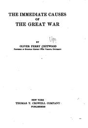 Cover of: The immediate causes of the great war