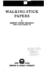 Cover of: Walking-stick papers