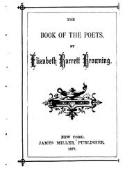 Cover of: The book of the poets